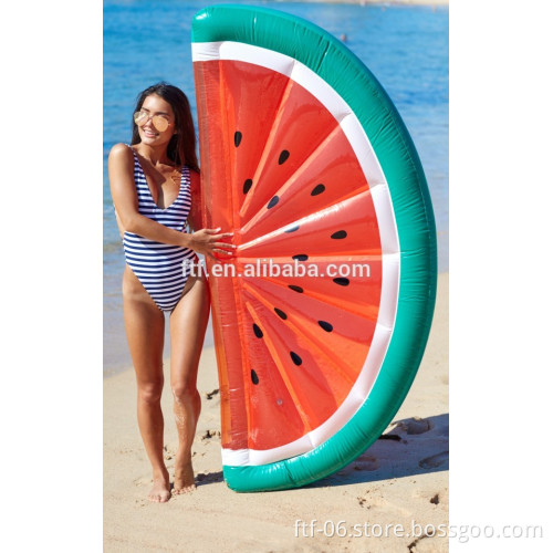 PVC material inflatable red watermelon overwater floating mat